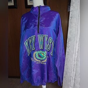 Wise Guys Purple Key West Florida Pullover Jacket
